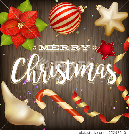 Merry Christmas greeting card. EPS 10 25292640