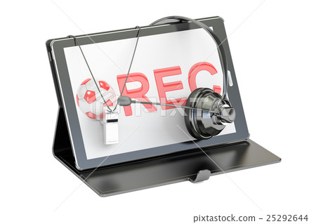 Football VAR system concept, 3D rendering Football VAR system concept, 3D rendering 25292644