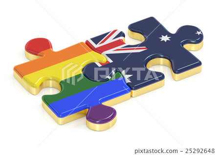 Gay Pride Rainbow and Australia puzzles from flags Gay Pride Rainbow and Australia puzzles from flags 25292648