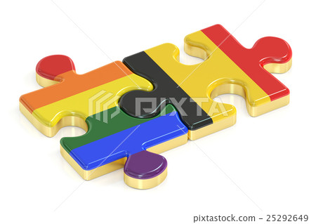 Gay Pride Rainbow and Belgium puzzles from flags 25292649