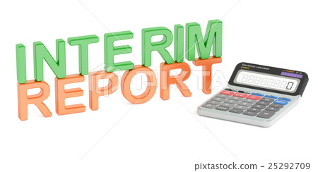 Interim report concept, 3D rendering Interim report concept, 3D rendering 25292709