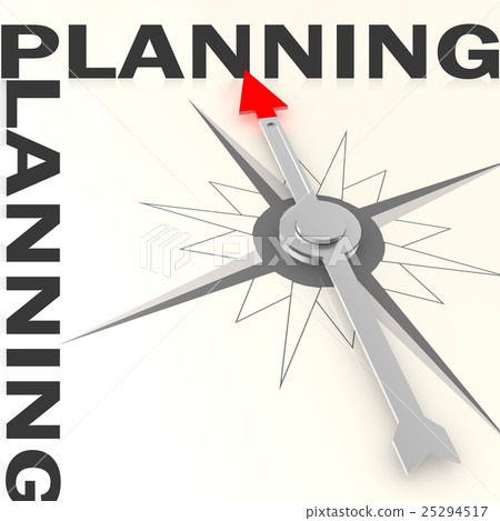 Compass with planning word isolated Compass with planning word isolated 25294517