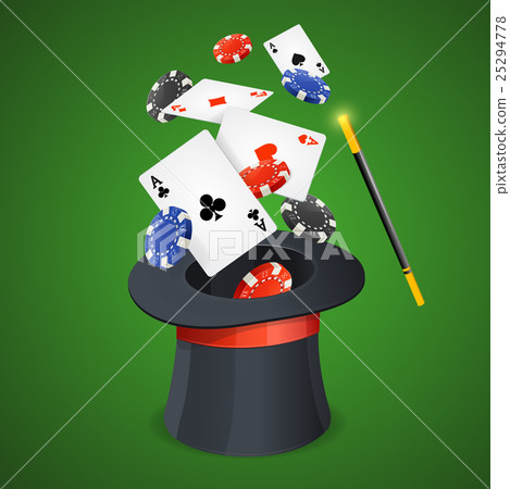Casino Win Concept Cards and Chips. Vector Casino Win Concept Cards and Chips. Vector 25294778