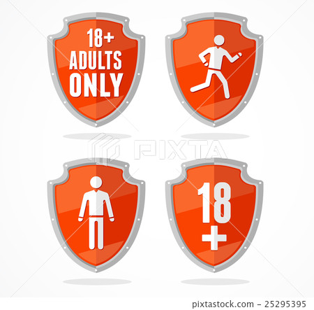 Vector shield stop sign set 25295395