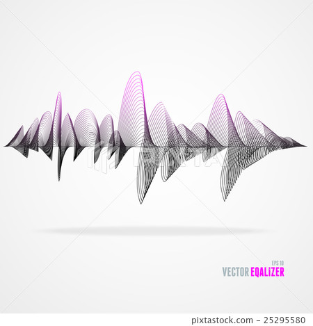 Vector equalizer, colorful musical bar. 25295580