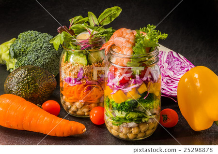 Fresh salad jar salad Common salad Fresh salad jar salad Common salad 25298878