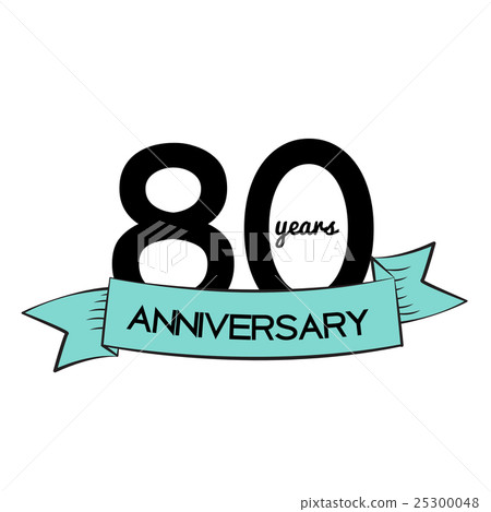 Template Logo 80 Years Anniversary Vector Template Logo 80 Years Anniversary Vector 25300048