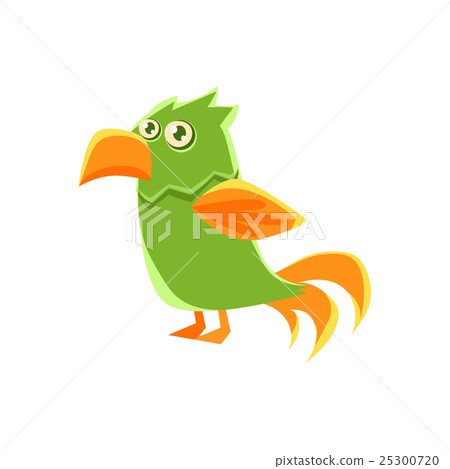 Green Parrot Toy Exotic Animal Drawing 25300720