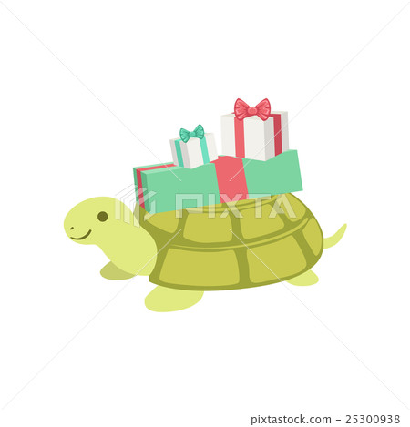 Turtle Cute Animal Character Attending Birthday Turtle Cute Animal Character Attending Birthday 25300938