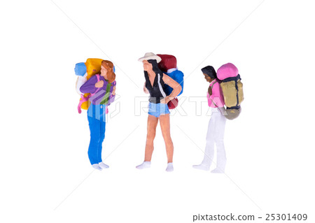 Miniature backpacker and tourist people  25301409