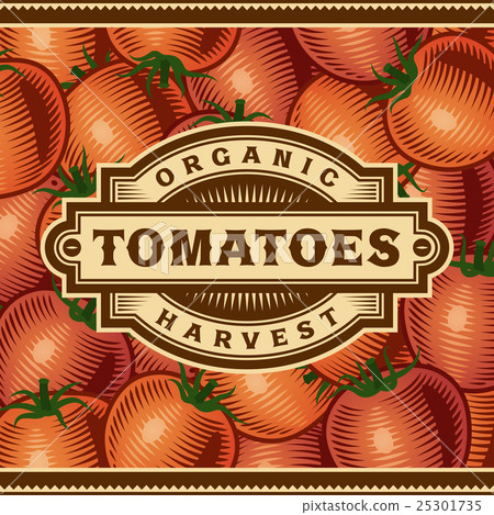 Retro Tomato Harvest Label Retro Tomato Harvest Label 25301735