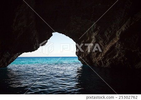 Coastal Blue caves of Greek island Zakynthos Coastal Blue caves of Greek island Zakynthos 25302762