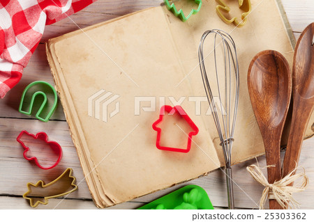 Cook book and utensils 25303362