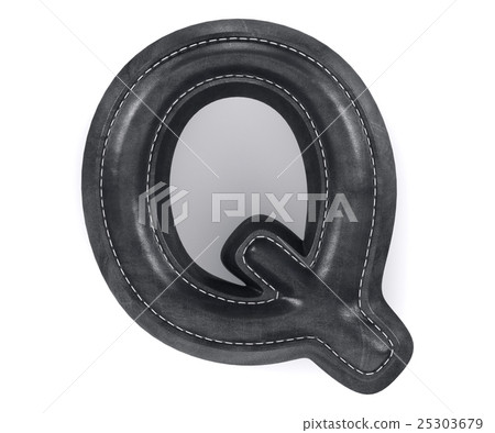 Black leather skin texture capital letter Q Black leather skin texture capital letter Q 25303679