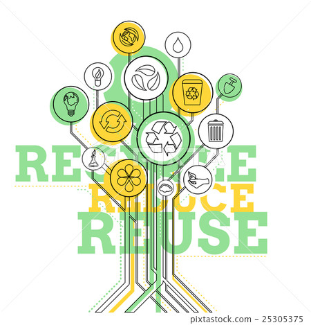 Ecology Infographic. Recycle, Reduce, Reuse - Stock Illustration ...