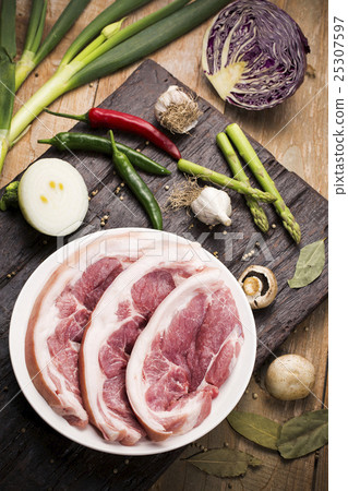 Fresh Uncooked Pork Fresh Uncooked Pork 25307597