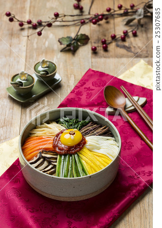 Korean Traditional Food - Bibimbap (Mixed Rice,Asian Cuisine) Korean Traditional Food - Bibimbap (Mixed Rice,Asian Cuisine) 25307685
