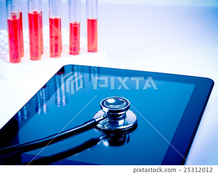 medical stethoscope on modern digital tablet in laboratory medical stethoscope on modern digital tablet in laboratory 25312012