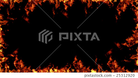 frame of real fire flames burn frame of real fire flames burn 25312920