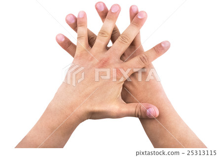hands of a man showing five count one on, teamwork concept hands of a man showing five count one on, teamwork concept 25313115