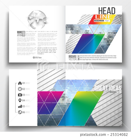 Set of annual report business templates for 25314082