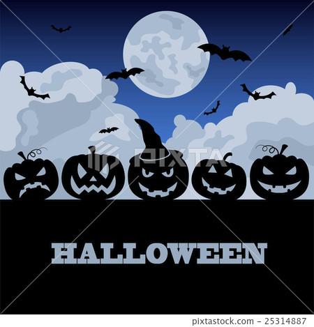 Halloween holiday graphic template. Flat icons 25314887