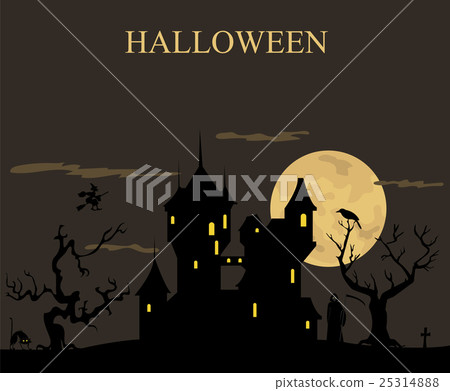 Halloween holiday graphic template. Flat icons 25314888