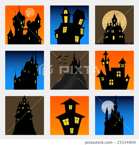 Misterious house in the dark night 25314909