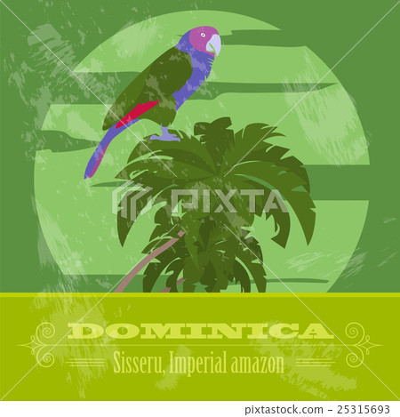 Dominica national symbols. Sisseru parrot 25315693