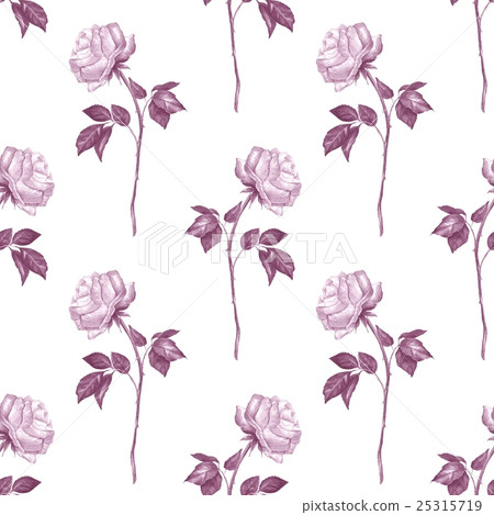 Rose. Watercolor seamless floral pattern 4 25315719