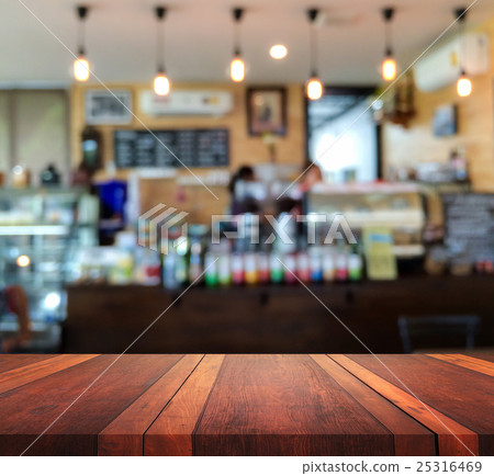 Empty wooden table surface blur background. Empty wooden table surface blur background. 25316469