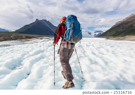 Hiker on glacier Hiker on glacier 25316716