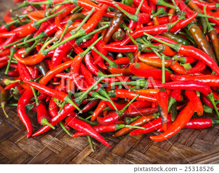 Red chillies for sale at market,Thailand Red chillies for sale at market,Thailand 25318526