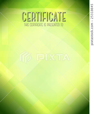 Certificate template with green background Certificate template with green background 25318645
