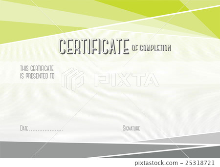 Modern Certificate of completion. Vector template Modern Certificate of completion. Vector template 25318721