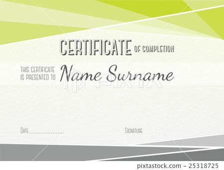 Modern Certificate of completion. Vector template Modern Certificate of completion. Vector template 25318725