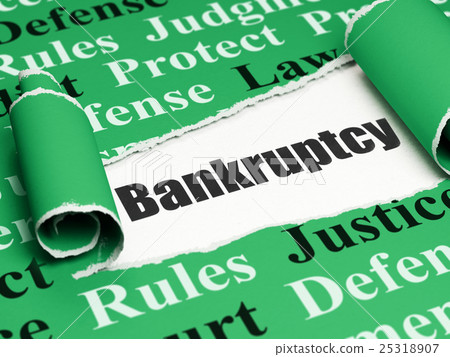 Law concept: black text Bankruptcy under the piece Law concept: black text Bankruptcy under the piece 25318907