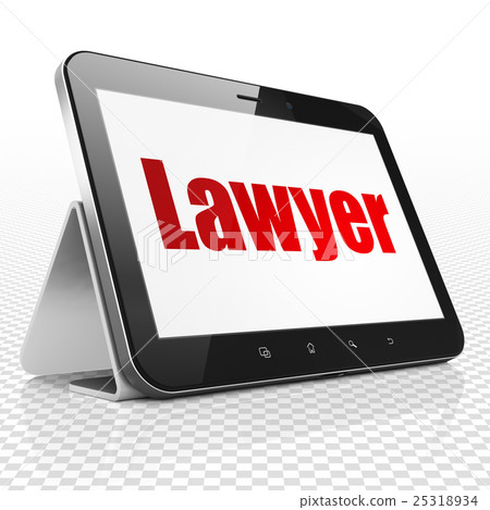 Law concept: Tablet Computer with Lawyer on 25318934