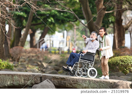 Senior couple with elderly care Senior couple with elderly care 25319976