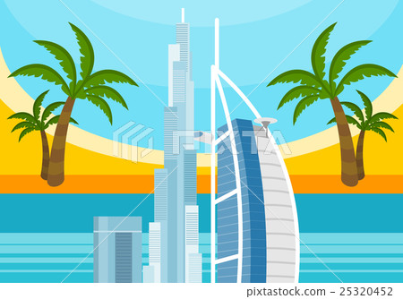 United Arab Emirates Travelling Banner. Landscape 25320452