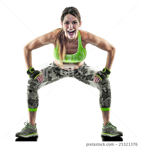 woman fitness boxing pilates excercises isolated woman fitness boxing pilates excercises isolated 25321376