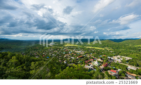 top view of country village in the north, Thailand 25321669
