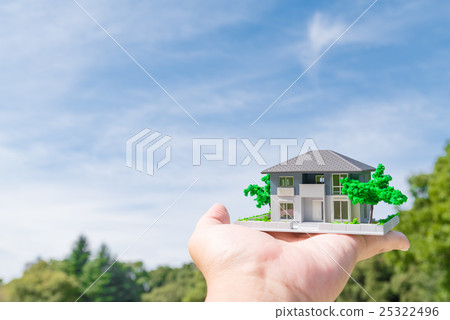 Residential model on the palm of the hand Residential model on the palm of the hand 25322496