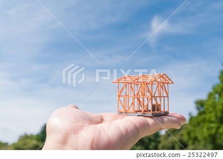 Residential model on the palm of the hand Residential model on the palm of the hand 25322497