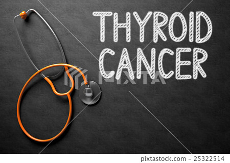 Thyroid Cancer - Text on Chalkboard. 3D 25322514