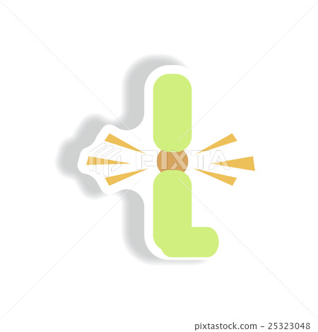 Vector paper sticker various symptoms of Zika on Vector paper sticker various symptoms of Zika on 25323048