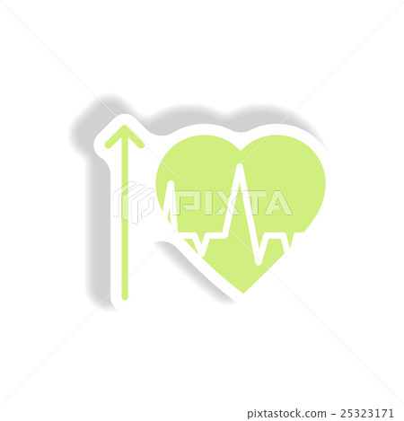 Vector paper sticker various symptoms of leukemia 25323171