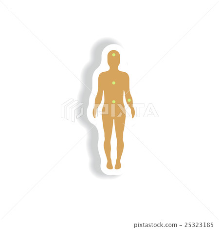 Vector paper sticker various symptoms of leukemia Vector paper sticker various symptoms of leukemia 25323185