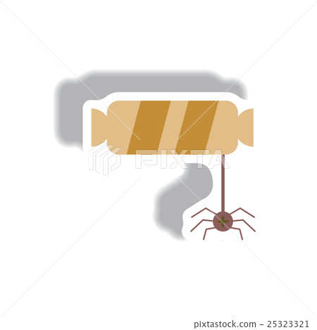 Vector illustration paper sticker Halloween icon Vector illustration paper sticker Halloween icon 25323321