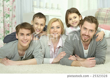 happy family at home happy family at home 25323328